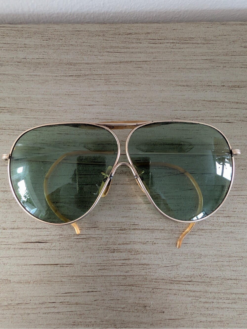 Vintage American Optical 1/10 10K GF Aviator Sunglasses Military Pilot